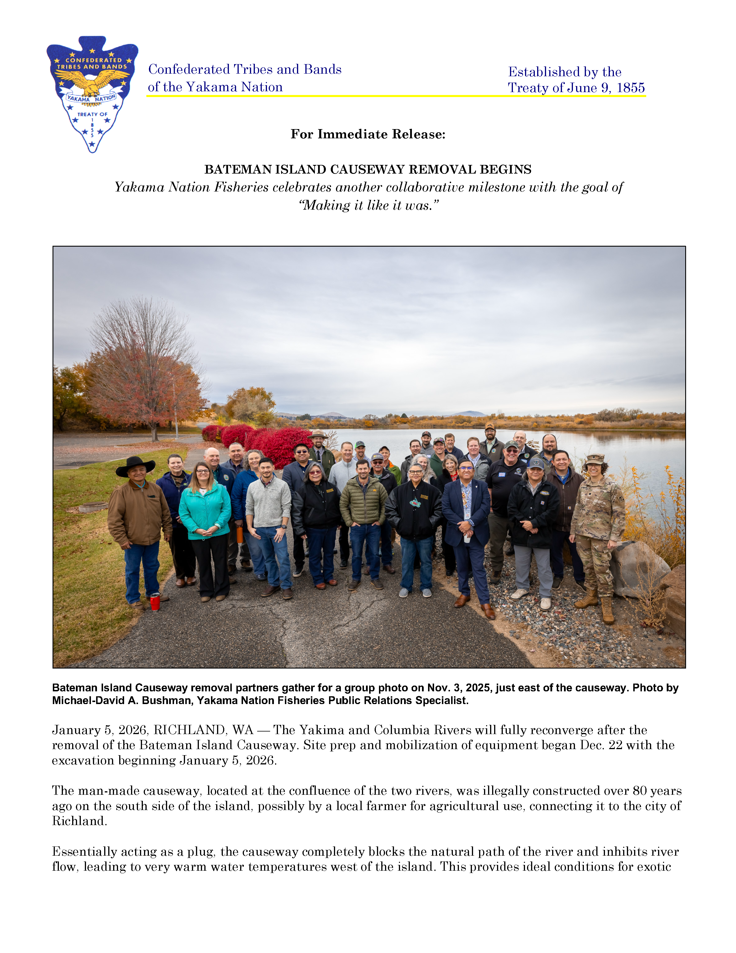 Bateman Causeway removal begins